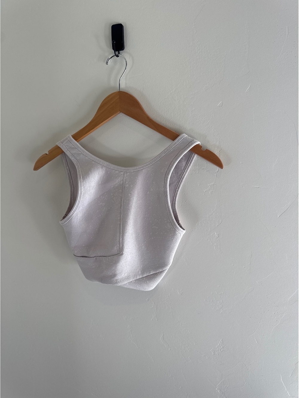 Lululemon Pace Perfect Bra White Size 2 Racerback Phone Pocket